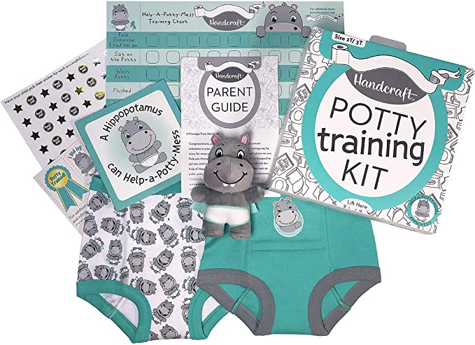 Handcraft Potty Training Kit for Toddlers, Includes parent guide, Training Pants and more, Teal, size 2T/3T