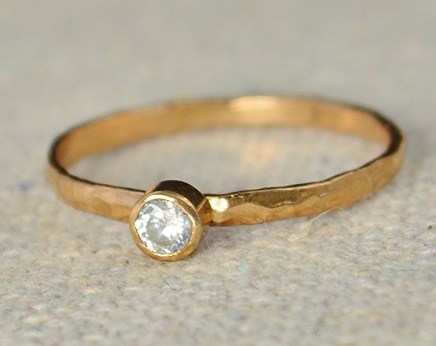 Classic Rose Gold Filled CZ DIamond Ring