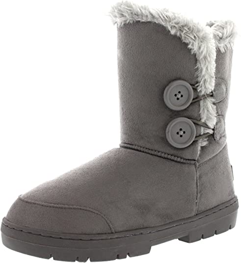 Holly Womens Twin Button Waterproof Winter Snow Boots