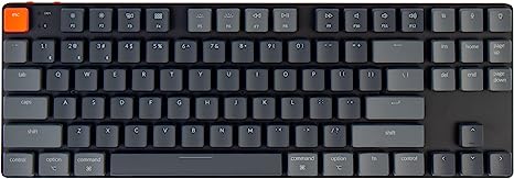 Keychron K1 SE, 87 Keys Ultra-Slim Wireless Bluetooth/USB Wired Mechanical Keyboard with RGB LED Backlit, Low-Profile Gateron Mechanical Red Switch Compatible with Mac Windows