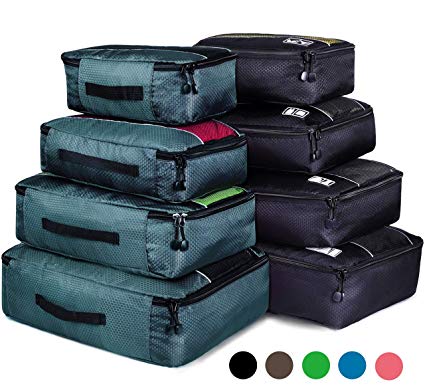Packing Cubes, Idesort Travel Luggage Organizer Mixed Color Set(grey/black)