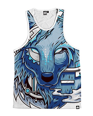 INTO THE AM Digital Wolf Men's All Over Print Sleeveless Tank Top Shirt