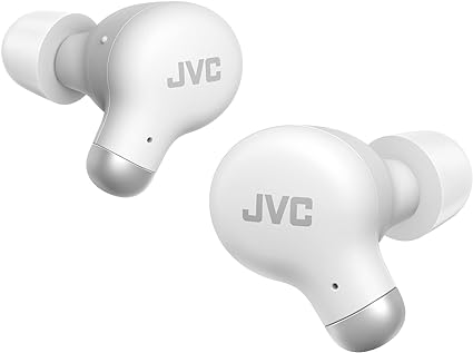 JVC Marshmallow Active Noise Canceling True Wireless Earbuds Headphones, Long Battery Life (up to 28 Hours), Sound with Neodymium Driver, Including Memory Foam Earpieces - HAA25TW White
