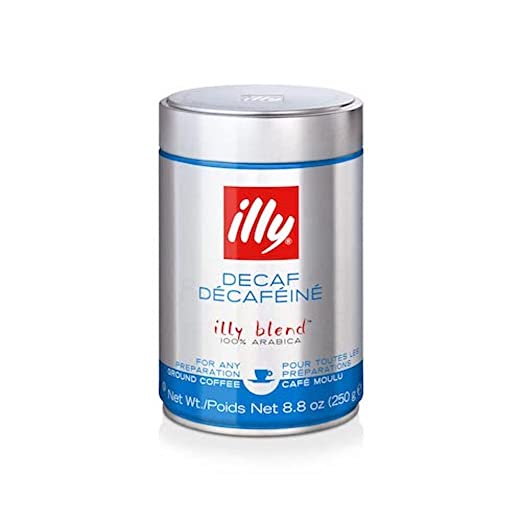 1 Pack, Standard Packaging : illy Espresso Ground Decaffeinated Coffee, 8.8oz