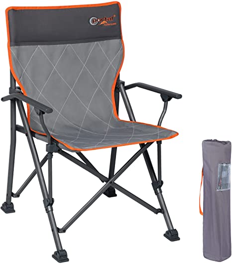 Folding Camping Chair for Adults - Heavy Duty Outdoor Foldable Chair, Padded Portable Giant Garden Chair, 120KG Capacity Beach Chair with Carry Bag for Picnic Fishing Trip