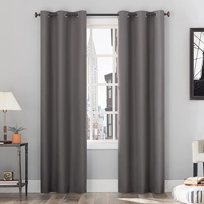 Sun Zero Cyrus Thermal 100% Blackout Grommet Curtain Single Panel