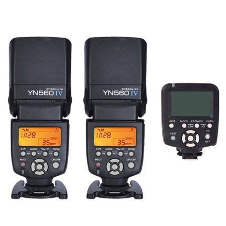 Yongnuo 2pcs YN560 IV Flash kit  YN560TX LCD Wireless Flash Controller For Nikon