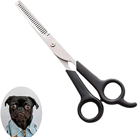 JINGHE Dog Grooming Scissors - Professional Stainless Steel Trimming Scissor for Face, Ear, Nose & Paw - Professional Pet Thinning Shears