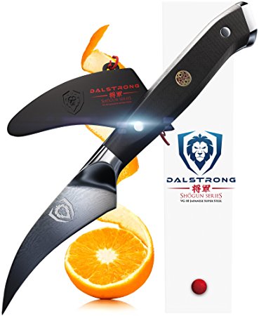 DALSTRONG Bird's Beak Paring Peeling Knife - Shogun Series - Japanese AUS-10V - Vacuum Heat Treated - 3" Peeler - Guard