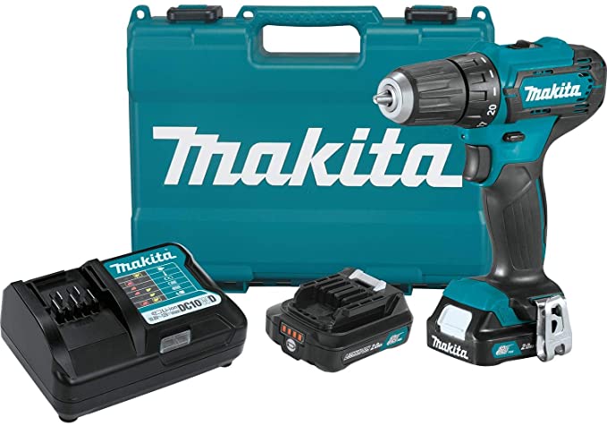 Makita FD09R1 12V max CXT Lithium-Ion Cordless 3/8" Driver-Drill Kit (2.0Ah)