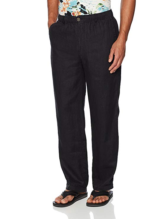 Amazon Brand - 28 Palms Men's Relaxed-Fit Linen Pant with Drawstring
