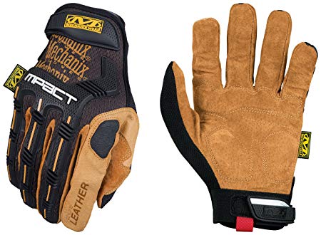 Mechanix Wear - Leather M-Pact Gloves (Large, Black/Brown)