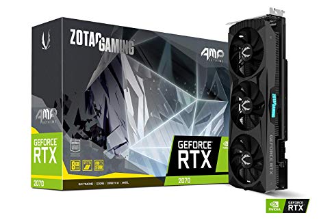 ZOTAC Gaming GeForce RTX 2070 AMP Extreme 8GB GDDR6 256-bit RGB LED Metal Wrap Backplate Graphics Card - ZT-T20700B-10P