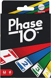 Mattel Games - Phase 10 Jeu De Cartes De Style Rami, Jeu De Société De 2 Ã€ 6 Joueurs Dès 7 Ans