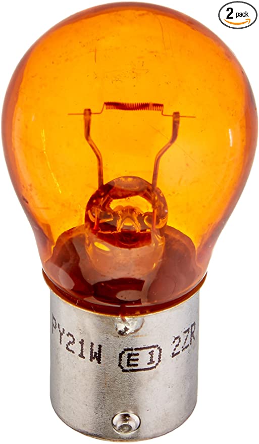 HELLA 7507TB Natural Amber-21W Standard Miniature 7507 Bulbs, 12V, 21W, 2 Pack