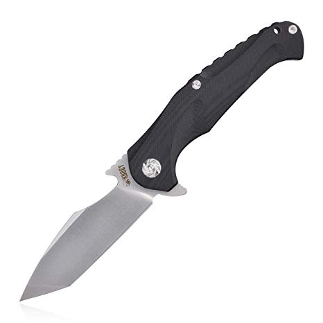 KUBEY KU210 Tactical Folding Knife D2 Blade and G10 Handle, 4.7 Inch Closed EDC Pocket Outdoor Hunting Camping Tool Knives with Lock Liner