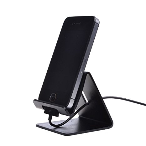 Ifecco Portable Cellphone Holder Aluminum Desktop Stand Amount Car Mount for Smartphones (Black)
