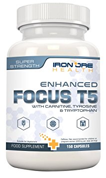 FOCUS T5 Fat Burner | Train Harder - Work Longer - Achieve Your Goals | Premium Quality T5 Supplement from Iron Ore Health