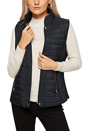 Urban CoCo Women's Quilted Vest Jacket Zip Up Padded Slim Fit