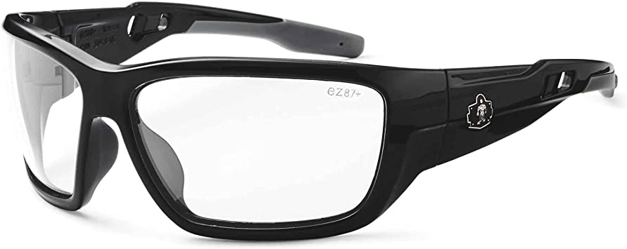 Ergodyne Skullerz Baldr Safety Glasses-Black Frame, Clear Lens