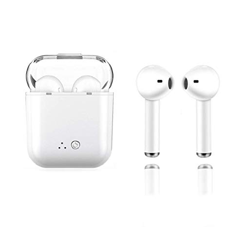 Wireless Bluetooth Headset, in-Ear Headphones Stereo Headphones with Microphone and Charging Case，Compatible with Apple Airpods Android/iPhone