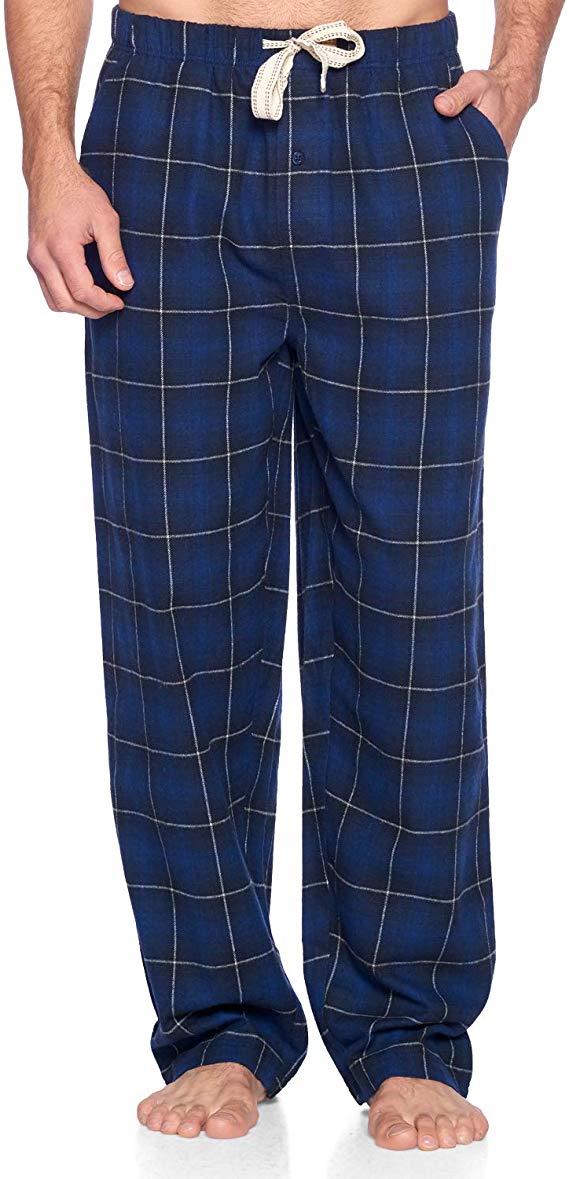 Ashford & Brooks Mens Super Soft Flannel Plaid Pajama Sleep Pants