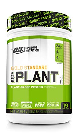 Optimum Nutrition Gold Standard 100% Plant - Vanilla Flavour 684g 19 Servings - ON Vegan Protein Powder with Pea & Rice Protein No SOYA