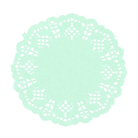 3.5 Inch Lace Round Paper Doilies Colorful Paper Doyleys 100pcs/pack,by BTclassics (3.5'', light green)
