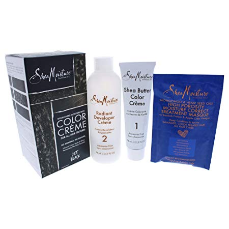 Shea Moisture Nourishing Moisture Rich Hair Color Kit | Color Crème | Jet Black