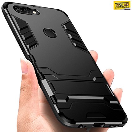 Taslar™ Dual Layer Hybrid Armor Stand Cover Case Protector Back Cover Kickstand For OnePlus 5T,(Black)