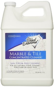Black Diamond Marble and Tile Floor Cleaner Great for Ceramic Porcelain Granite Natural Stone Vinyl and Linoleum  No-rinse Concentrate 1-Gallon