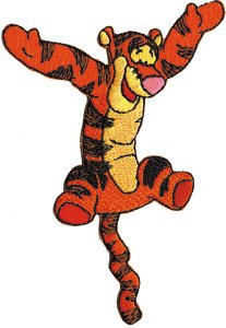 Disney Winnie The Pooh Tigger Bouncing Embroidered Iron On Movie Patch DS-178
