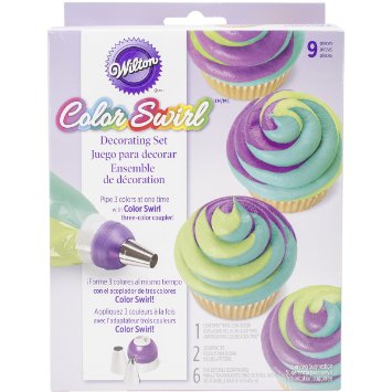 Wilton ColorSwirl 3-Color Coupler 9-Piece Decorating Kit, 2104-7072