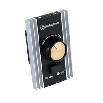 Westinghouse 7788600 Variable Speed Rotary Wall Control, Compatible with Jax Industrial-Style Ceiling Fans, Black and Nickel