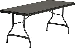 Lifetime 6-Foot Nesting Folding Table, Commercial, Black