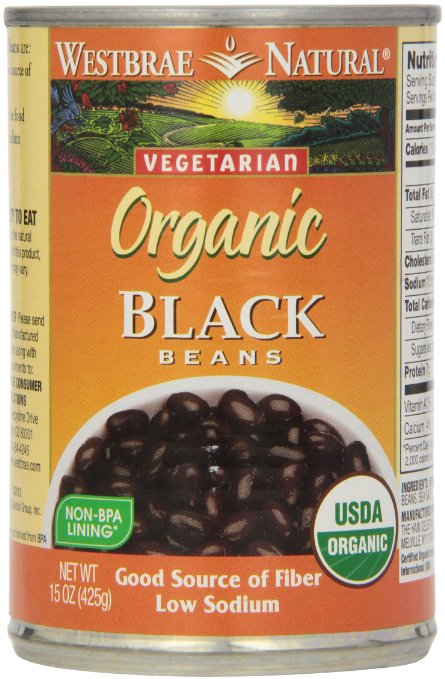 Westbrae Natural Vegetarian Organic Black Beans, 15 Oz