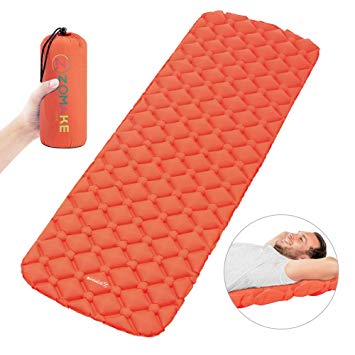 ZOMAKE Camping Sleeping Pad, Inflatable Sleeping Mat for Backpacking Hiking Travel, Ultralight Weight Camping Mat, Self Inflating & Compact, with Carrying Bag and Patch Kit