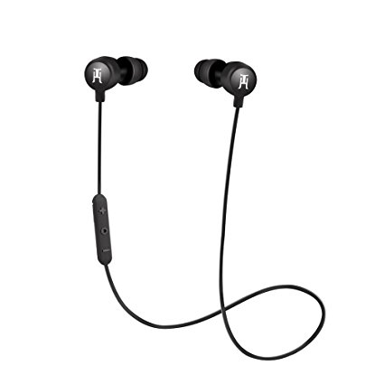 Magnetic Wireless Sports Bluetooth Headphones, Htronics In-Ear Earbuds IPX4 Waterproof Earphones Stereo with Mic Bluetooth V4.1 for iPhone Android Smartphones(Black)