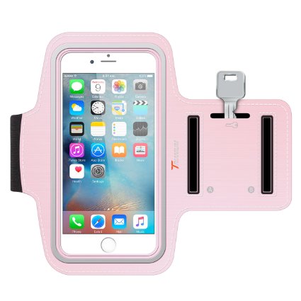 iPhone 6S Armband, Trianium ArmTrek Sports Exercise Armband for Apple iPhone 6 | iPhone 6S Case Running Pouch Touch Compatible Key Holder [Pink] [Lifetime Warranty] Good for Hiking,Biking,Walking