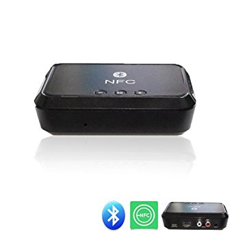 YETOR Bluetooth 4.1 Music Receiver,NFC-enabled,3.5MM/ RCA Stereo Output,Bluetooth Audio Receiver Adapter for Home Stereo Sound System, Wireless Speaker Adapter for Bluetooth Audio Devices