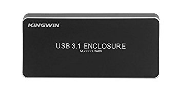 Kingwin KM-U3NGFF-TC External Enclosure for Dual M.2 NGFF B Key SSD Drives Up to 10.0 Gbps Data Transfer Rate In USB 3.1 (Gen 2) Type C