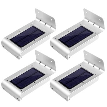 [2nd Generation] LE 4 Pack Solar Powered 16 LED Outdoor Motion Sensor Light, Waterproof Wireless Night Light, Bright Wall Light, Security Light for Entrance, Pathways, Driveway, Garden, Deck, Yard