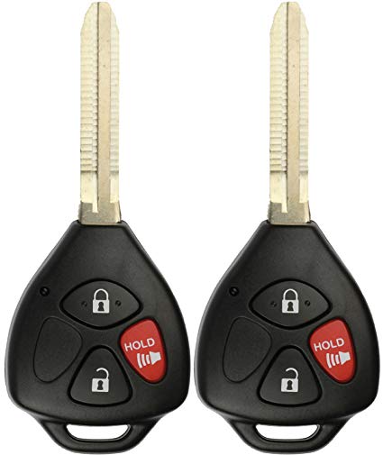 KeylessOption Keyless Entry Remote Control Car Key Fob Replacement for HYQ12BBY G Chip (Pack of 2)