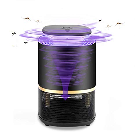 MroTech Mosquito Trap, USB Powered Insect Trap Lamp, LED UV Light Insect Killer Effective and Intelligent Mosquito Catcher Trap for Indoor and Outdoor Camping Mosquito Trap Control (Black)