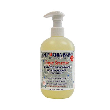 California Baby Super Sensitive Shampoo & Body Wash - Fragrance Free - 19 oz