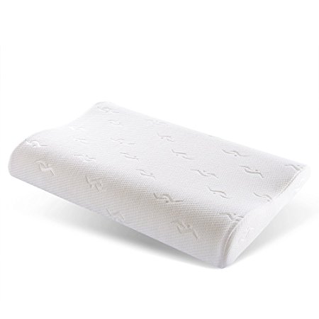 Momeory Foam Toddler Kids Pillow for Sleeping, Contour Bed Pillow for Back and Side Sleepers Ideal for Children and Adults Like Lower Pillow (White)