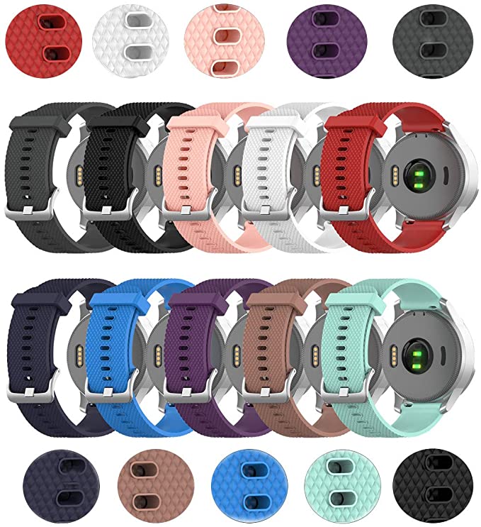 TenCloud Band Compatible with Garmin Vivoactive 4S Washable Silicone Straps Sport Wristbands for vivoactive 4S GPS Smartwatch