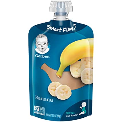 Gerber 2nd Foods, Banana Pureed Baby Food, 3.5 Ounce Pouch (Pack of 12)