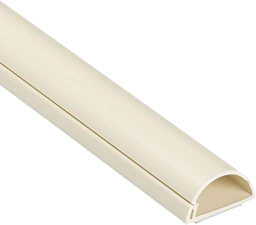 D-Line 1M3015M Mini Trunking | Decorative Self-Adhesive Cover | Electrical Tidy, Popular Cable Management Solution | 30mm (W) x 15mm (H) -1 Meter Length-Magnolia (Beige), 1 x 1