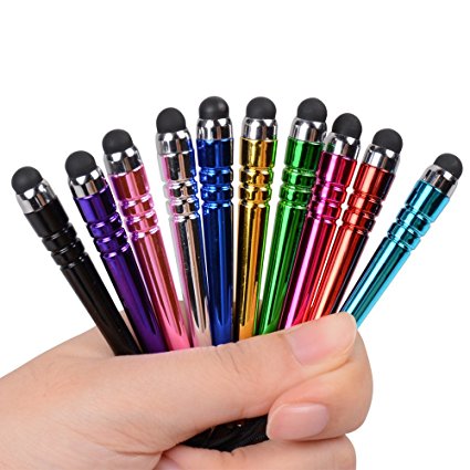 IC ICLOVER 10PCS Sharp Short Touch Screen Pen for iPhone 7 Plus 6 6s Plus, iPad 4 2 mini, Sony PS PSP, Samsung Galaxy S8 S7 S6 Edge Plus S5 S4 S3 Tab 8.9 10.1, BlackBerry